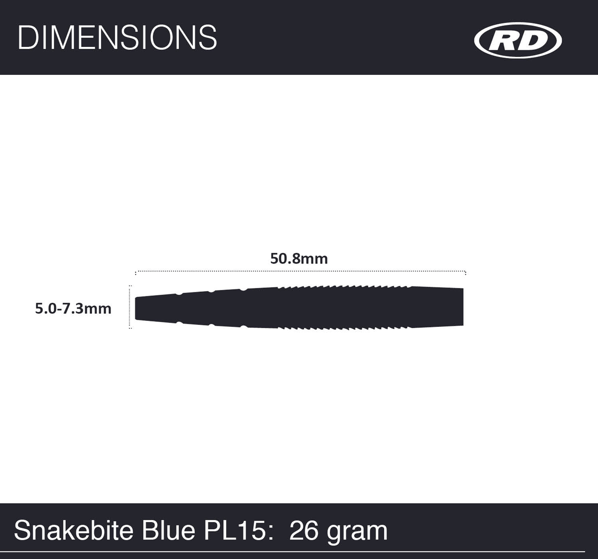 RED DRAGON Peter Wright Snakebite PL 15 Blue - 26g - 90% T