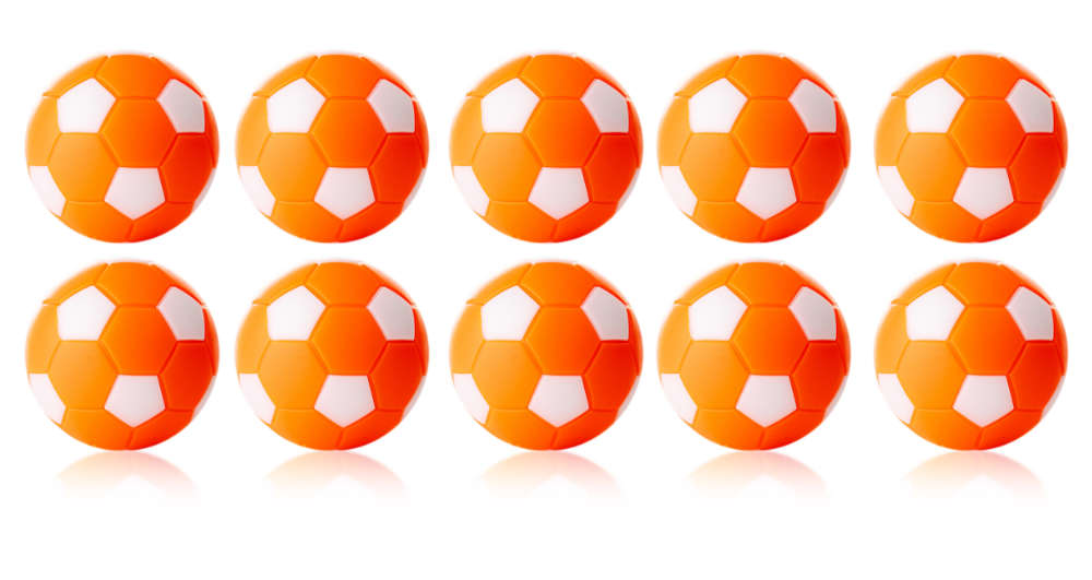 Robertson WINSPEED Tischfussball Bälle - Orange/Weiss - 10 Stk - Töggelibälle
