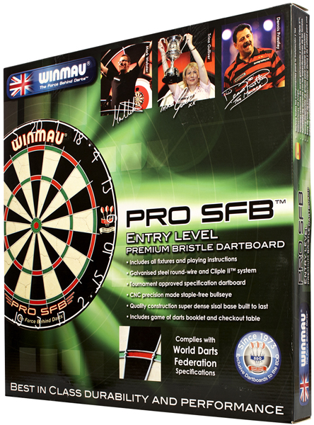 WINMAU PRO SFB - Dartboard für Steel- &amp; Softdarts - 3015