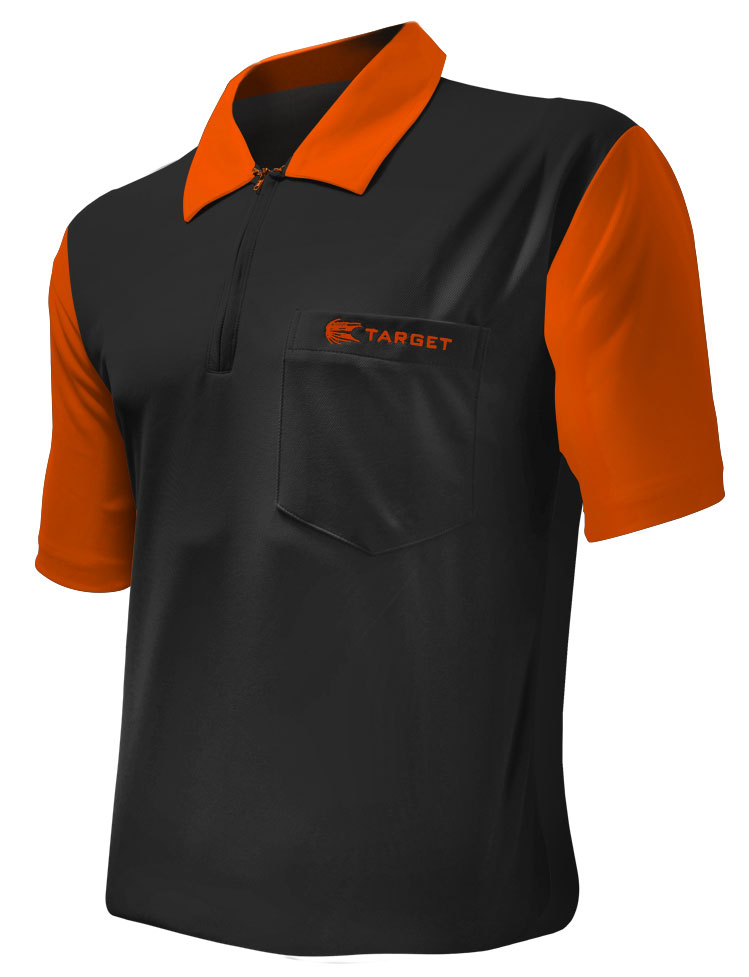 Target Coolplay 2 Dart Shirt - BLACK & ORANGE