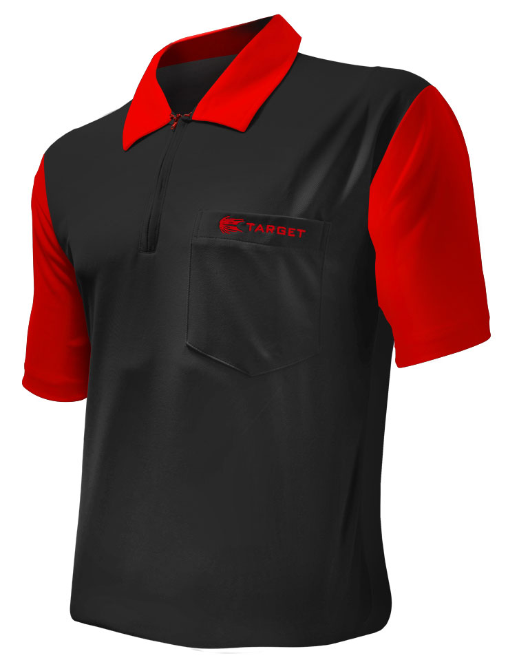 Target Coolplay 2 Dart Shirt - BLACK & RED