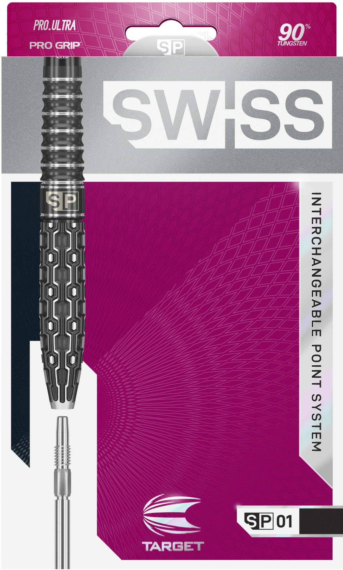 TARGET SWISS POINT SP01 - Steel Darts - 26g (+/- 0.05g) - 90% T