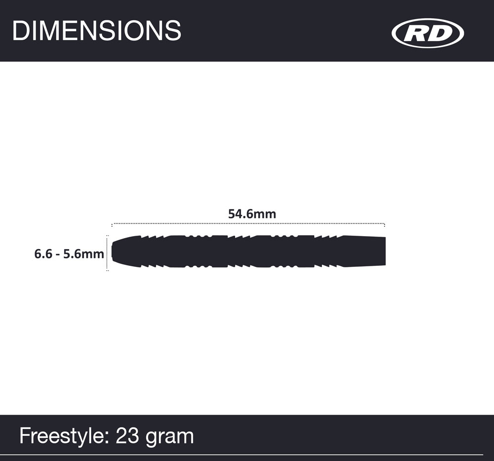 RED DRAGON Steeldarts FREESTYLE - 23g - 90% T