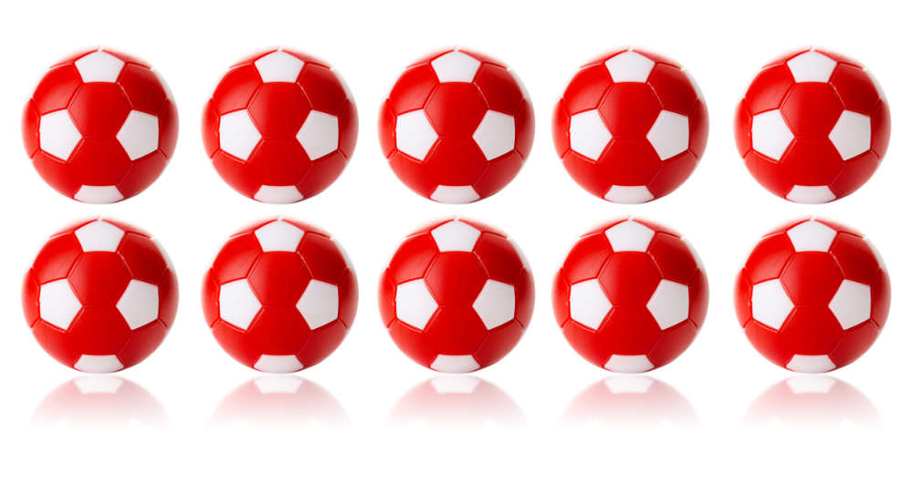Robertson WINSPEED Tischfussball Bälle - rot/weiss - 10 Stk - Töggelibälle
