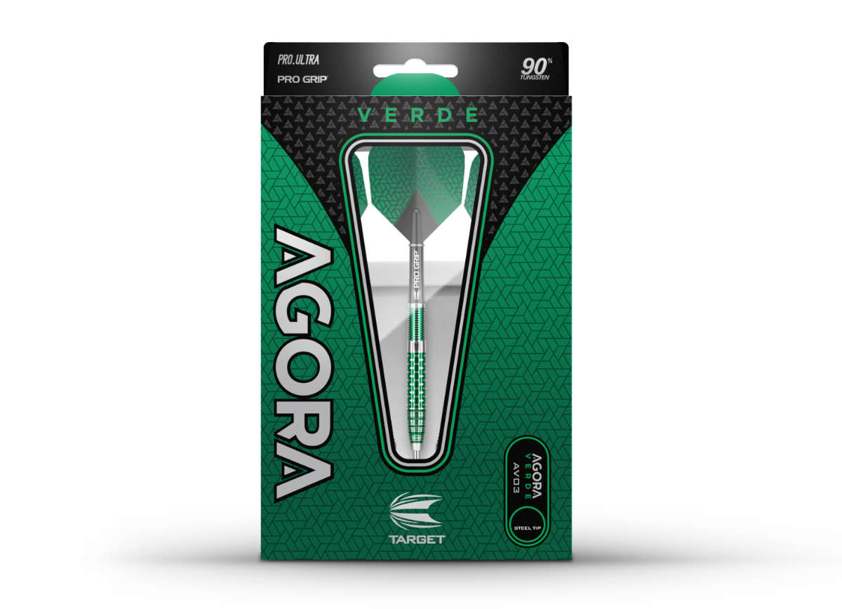 TARGET AGORA VERDE AV03 - Steel Darts - 23g (+/- 0.05g) - 90% T