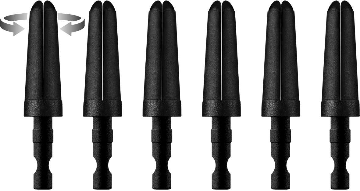 HARROWS Ersatzköpfe zu Carbon 360 Shafts - 6 Stück