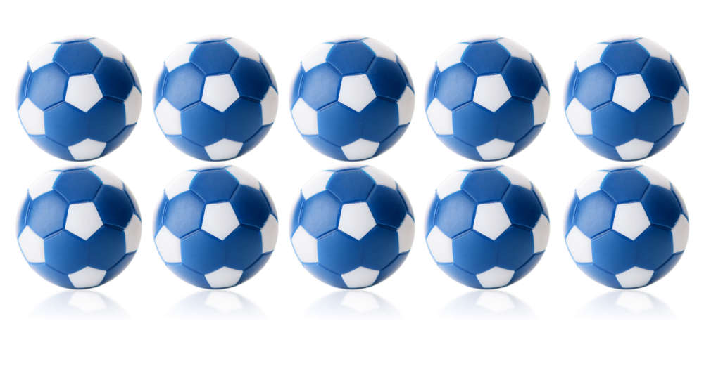 Robertson WINSPEED Tischfussball Bälle - Blau/Weiss - 10 Stk - Töggelibälle