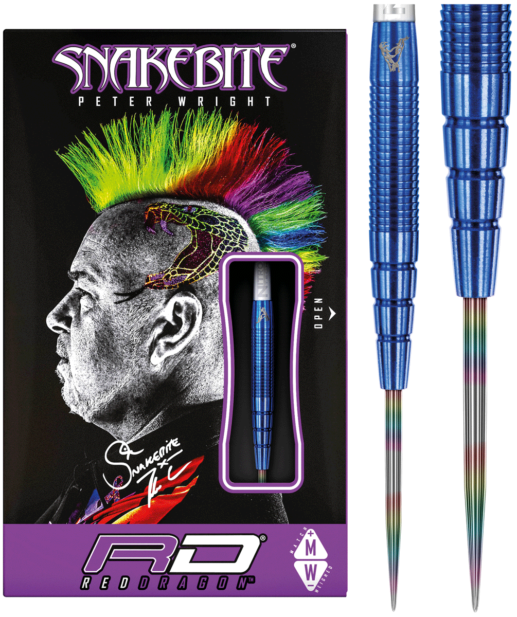 RED DRAGON Peter Wright Snakebite PL 15 Blue - 22g - 90% T