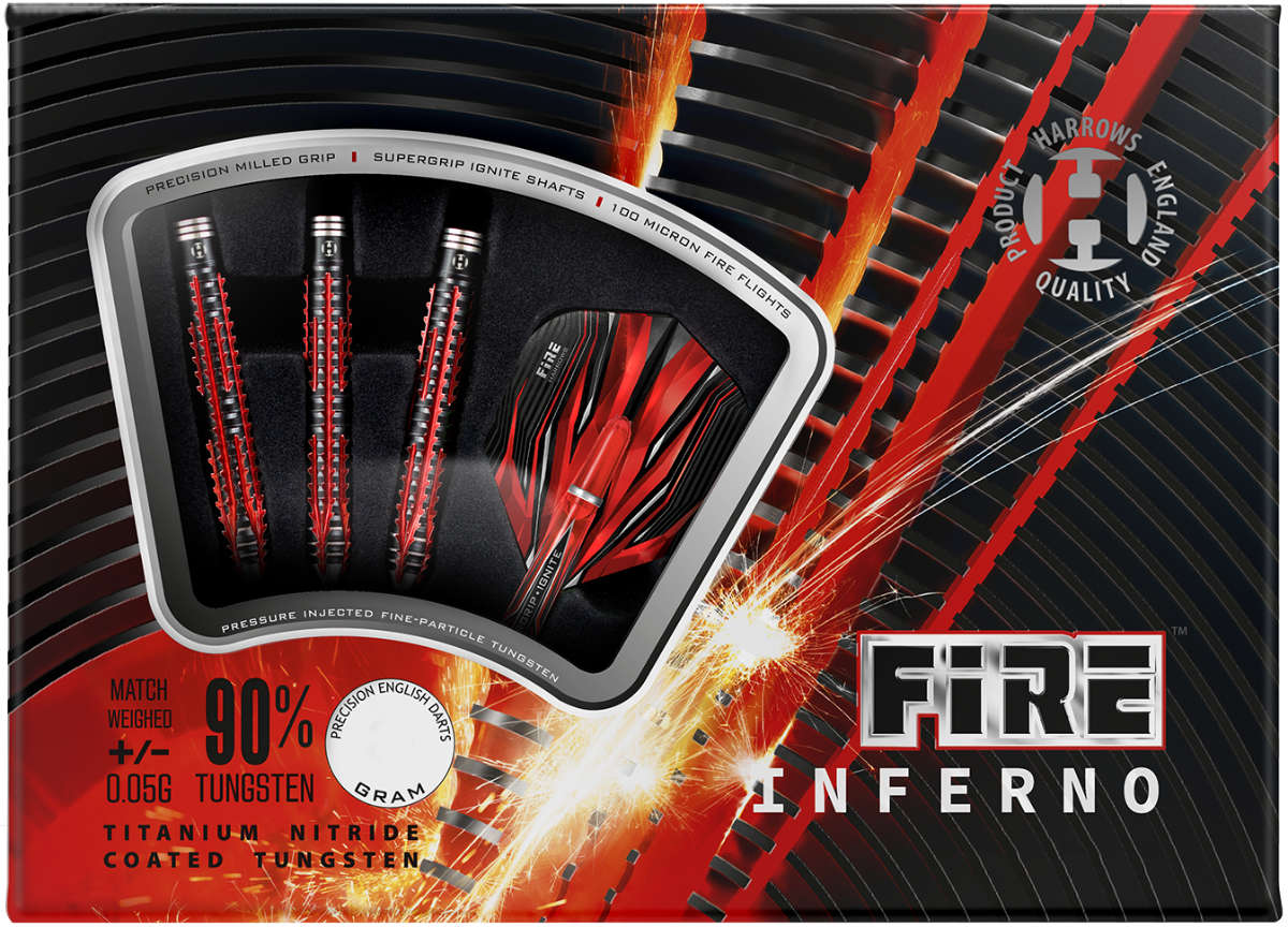 Harrows Fire Inferno - 23g - 90% T - +/- 0.05g - Steeldarts