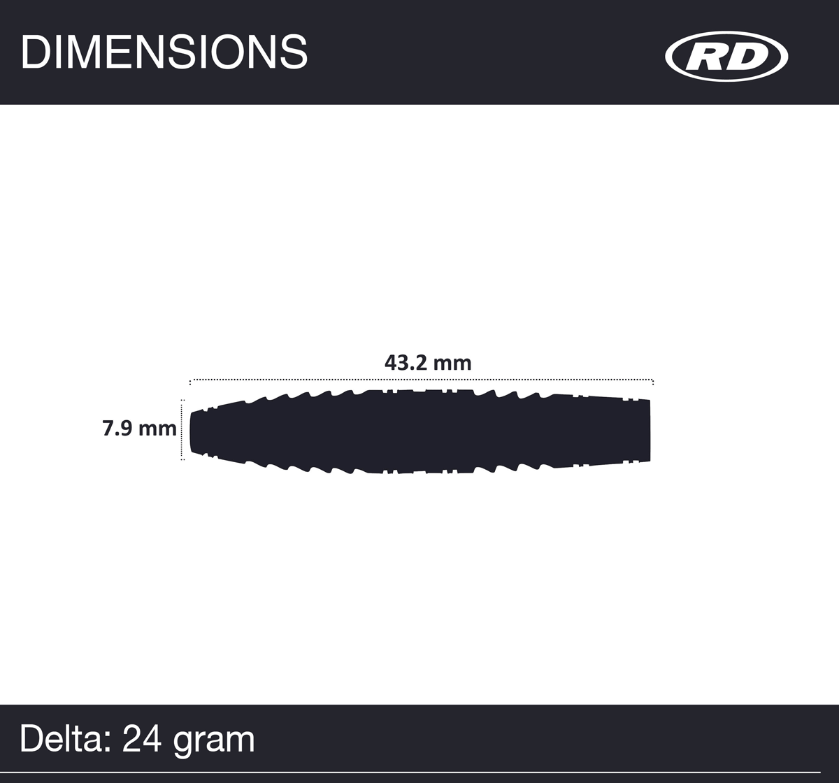 RED DRAGON Steeldarts DELTA 2 - 24g - 90% T