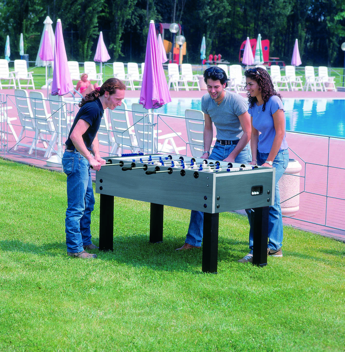 GARLANDO G-500 OUTDOOR BLUE - Tischfussball - Töggelikasten