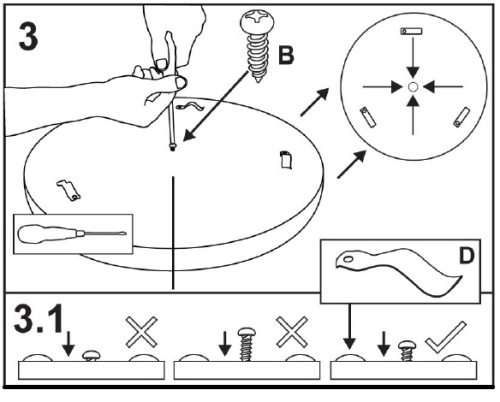 Dartboard Fixing Kit - Komplettes Set für Dartboard-Aufhängung
