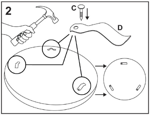 Dartboard Fixing Kit - Komplettes Set für Dartboard-Aufhängung