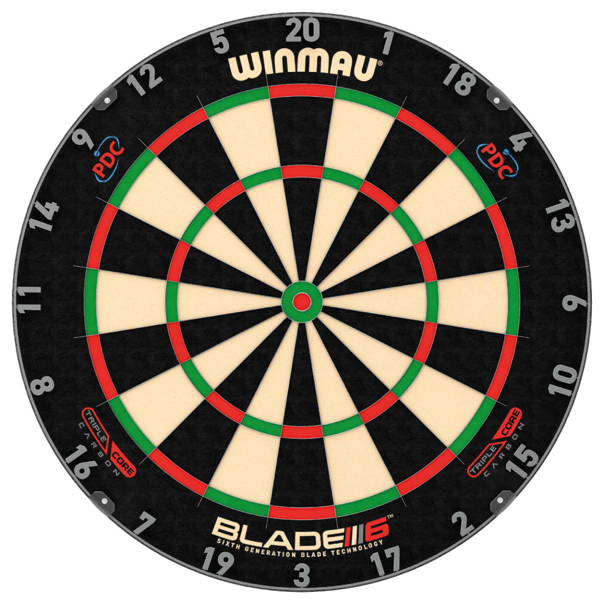 Winmau Blade 6 Triple Core Carbon - Offizielles Dartboard der PDC