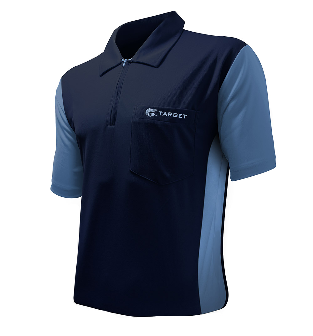 Target Coolplay 3 Dart Shirt - NAVY & LIGHT BLUE